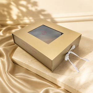 Rigid Folding Window Packaging Box With Clear Lid For Clothing Accessories Beauty Products And Luxury Gift Presentation