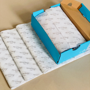 Printed Paper packaging Material Biodegradable Embossed Wrapping Paper For Shoes And Clothing Factory Custom