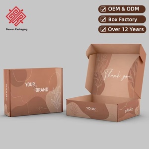 Baoren Flip-top Packaging Paper Box Double-sided Printed Corrugated Mask Airplane Paper Thickened Folding Color Box with Logo