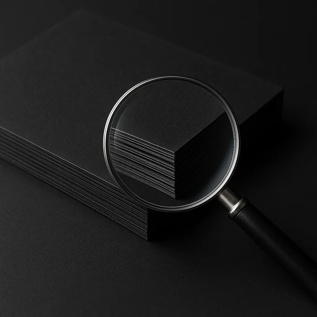 Black card stock for luxury CBD branding