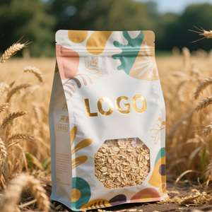 Custom Printed Plastic Packaging Bag With Own Logo For Packaging Food Stand Up Pouch With Zipper Resealable Bags