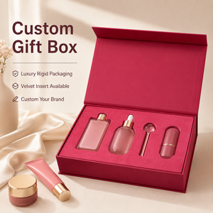 Custom Magnetic Rigid Gift Boxes Multi Color Velvet EVA Insert Custom Logo Luxury Packaging Box For Cosmetic Skincare Sets