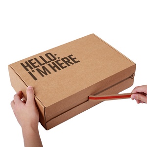 Custom Design Printing Cardboard Corrugated Tear Strip Mailer Box With Custom Logo Mailer Shipping Mailing Gift Box